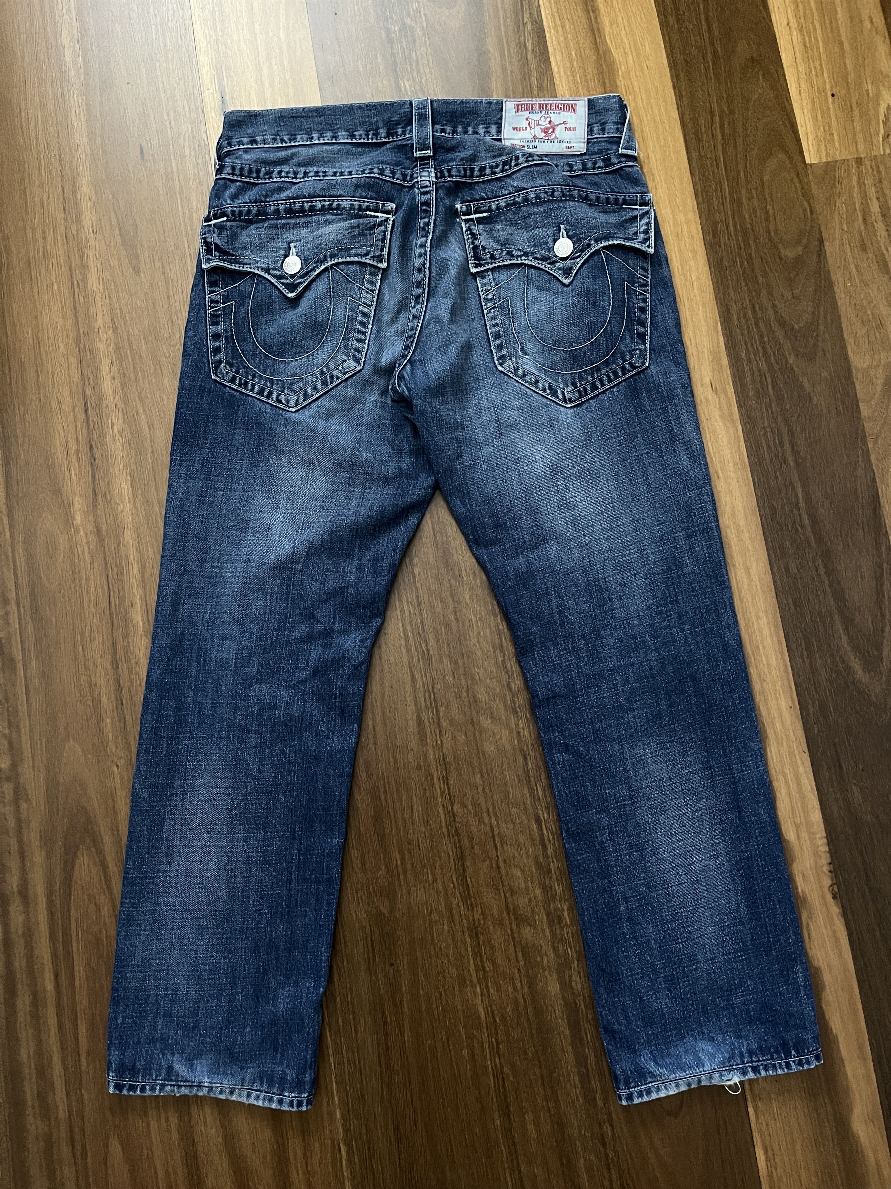 True Religion Slim / Skinny Fit Jeans Size 33 Faded Blue