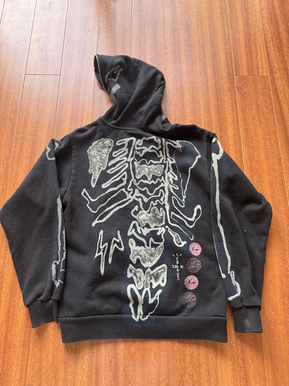 Travis Scott Cactus Jack Fragment Skeleton Graffiti Hoodie Size US S / EU 44-46 / 1 - 6 Thumbnail