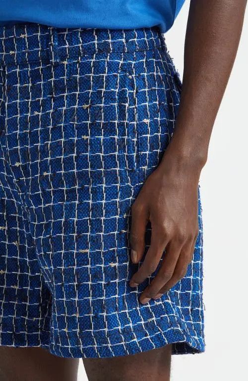 Amiri o1s1wg110625 Stripe Bouclé Tweed Shorts in Blue/White Size US 36 / EU 52 - 6 Thumbnail