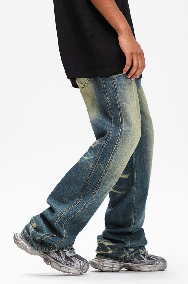 Japanese Brand × Jean Washed vintage loose micro flare jeans Size US 32 / EU 48 - 5 Thumbnail