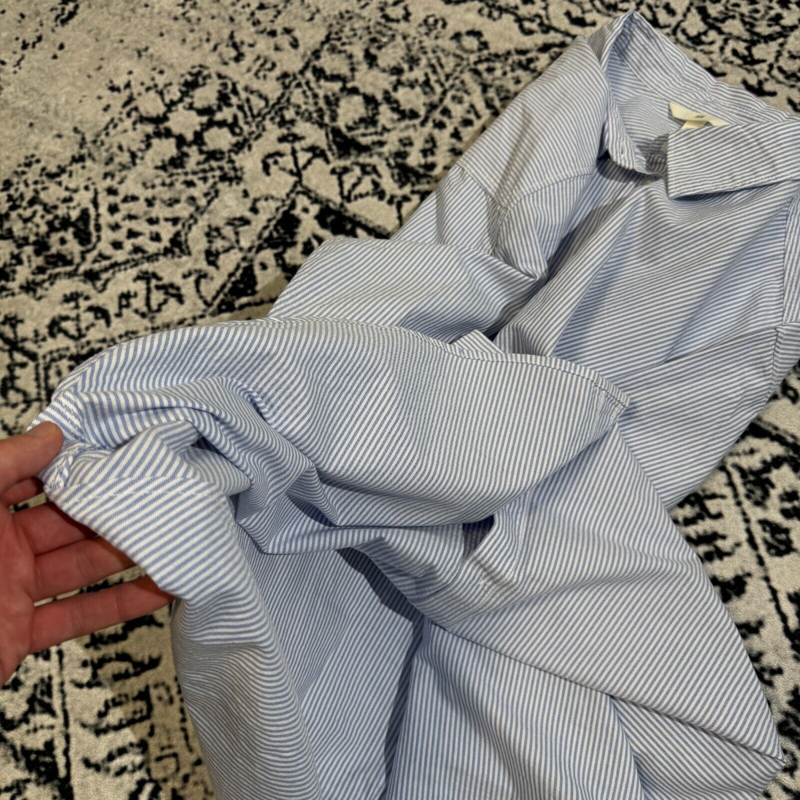 H&M × Vintage Vintage Unisex White Blue Cotton XL Shirt H&M Y2K 90s Size US XL / EU 56 / 4 - 6 Thumbnail