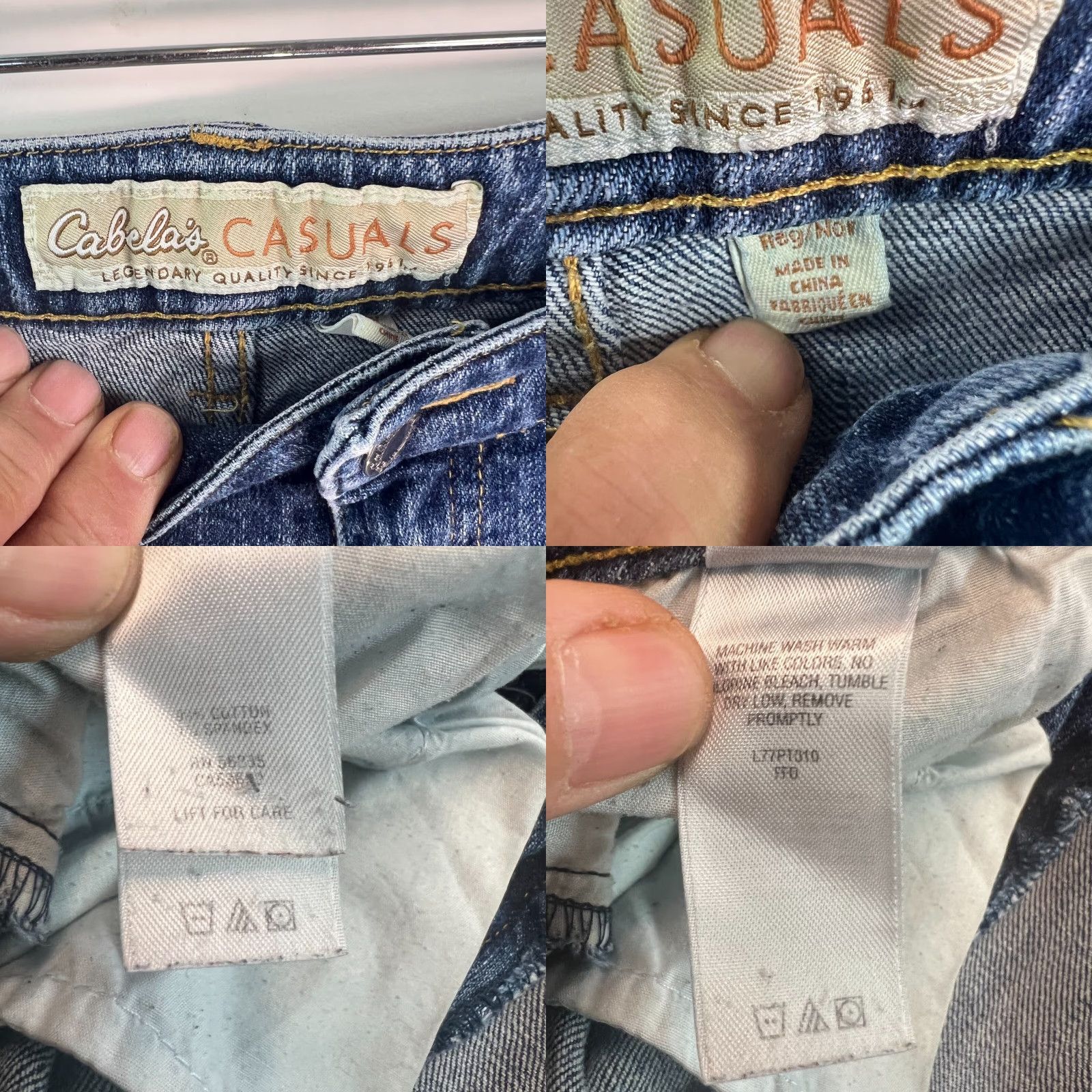 Vintage Cabela’s Casuals Jeans Womens Plus Size 18 Blue Denim Straight Leg 30in Inseam 5-Pocket Relaxed Waist 40in Button Closure Jeans Mens Womens Girls Size 40" / US 18 - 8 Thumbnail