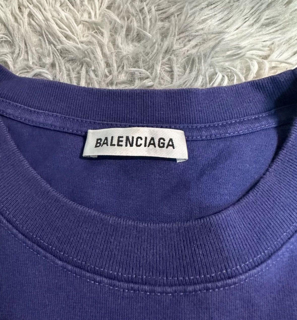 Balenciaga Balenciaga Blue Cola Wave Letter Logo Short Sleeve Size US M / EU 48-50 / 2 - 6 Thumbnail