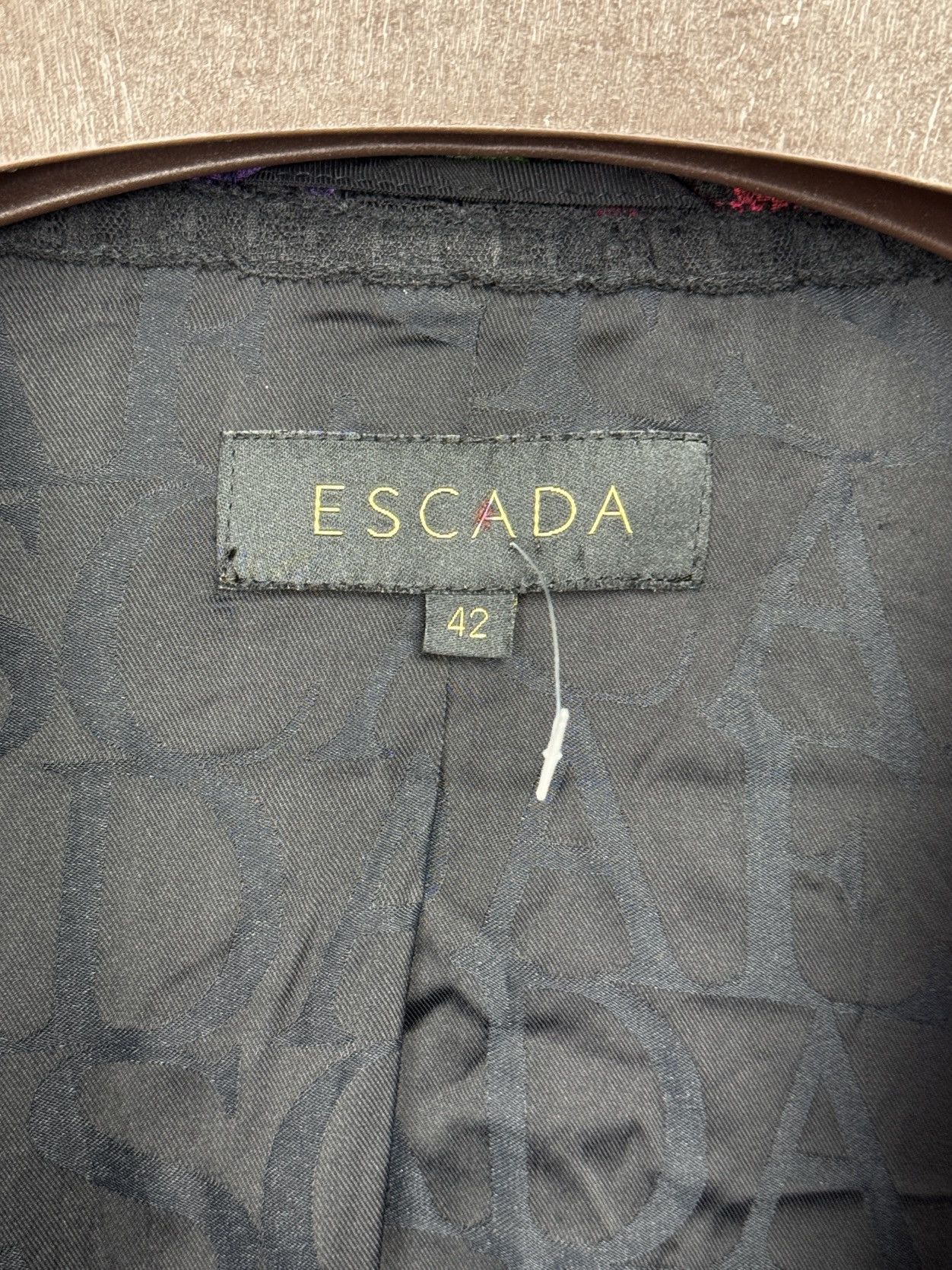 Escada Escada Dinavia Floral-print Hammered Cotton Viscose Jacket Size L / US 10 / IT 46 - 10 Thumbnail