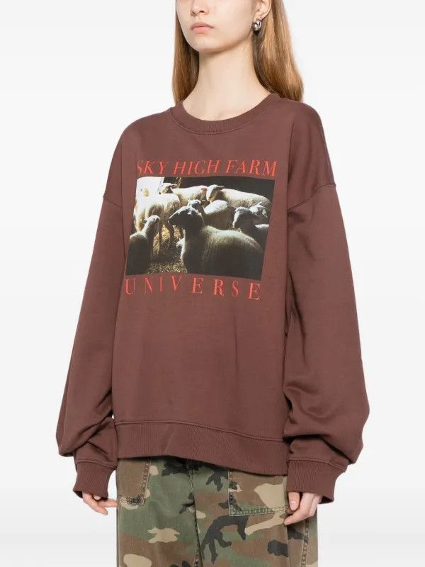 Sky High Farm Workwear SHF Universe Sheep Crewneck Brown Size US M / EU 48-50 / 2 - 4 Thumbnail