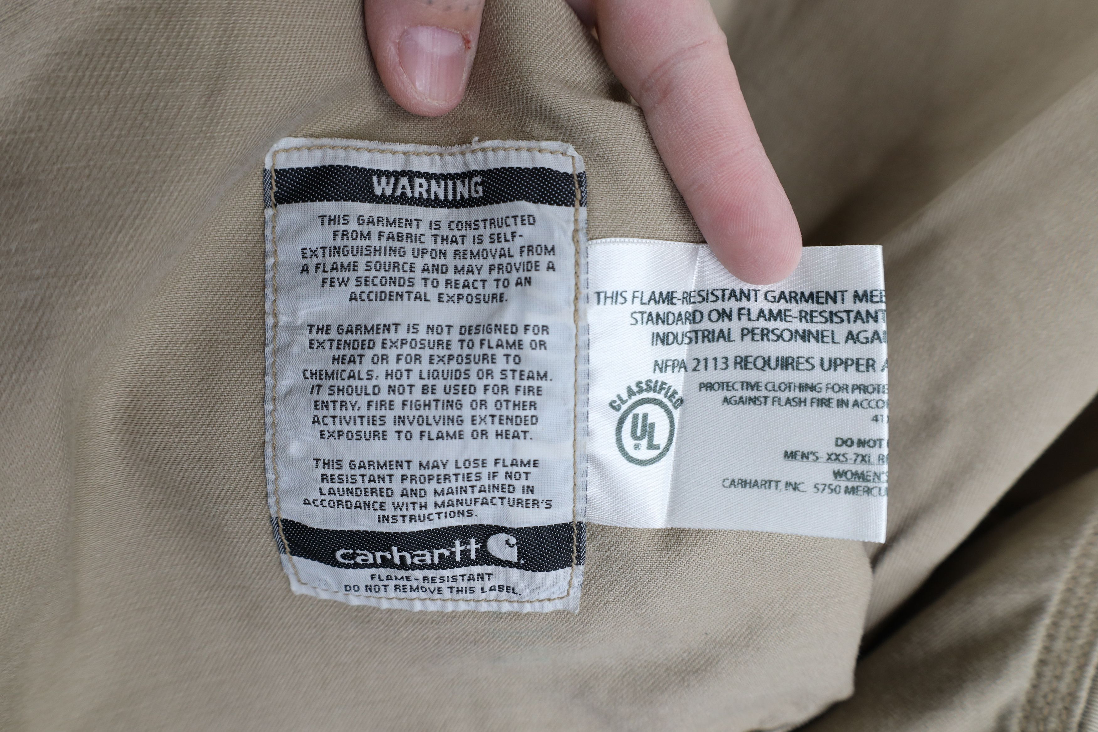 Carhartt Vintage Carhartt FR Fire Resistant Workwear Button Shirt Size US XXL / EU 58 / 5 - 11 Thumbnail