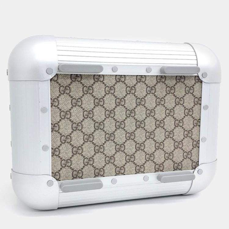 Gucci Gucci Beige Coated Canvas XFPM Beauty Case Size ONE SIZE - 3 Thumbnail