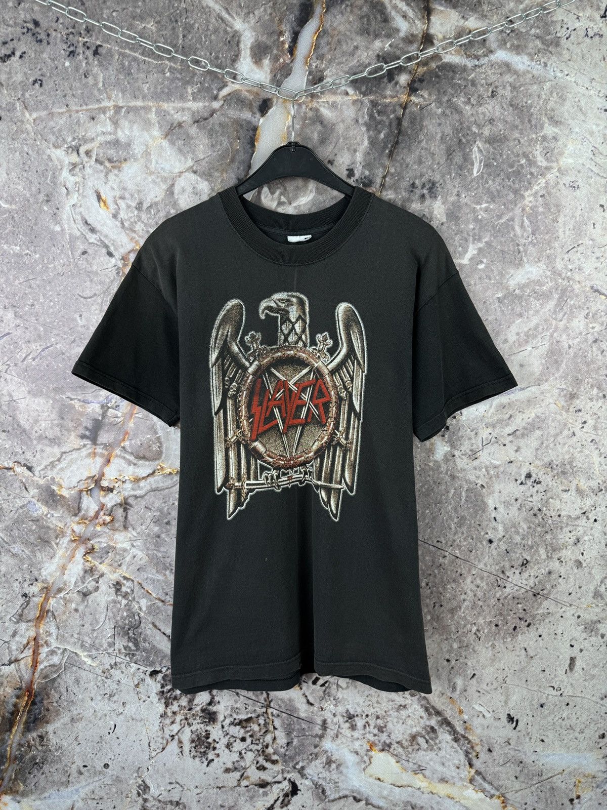 Band Tees Men’s Slayer T-Shirt Tour 2004 Rock Band Size Large Size US L / EU 52-54 / 3 - 1 Thumbnail