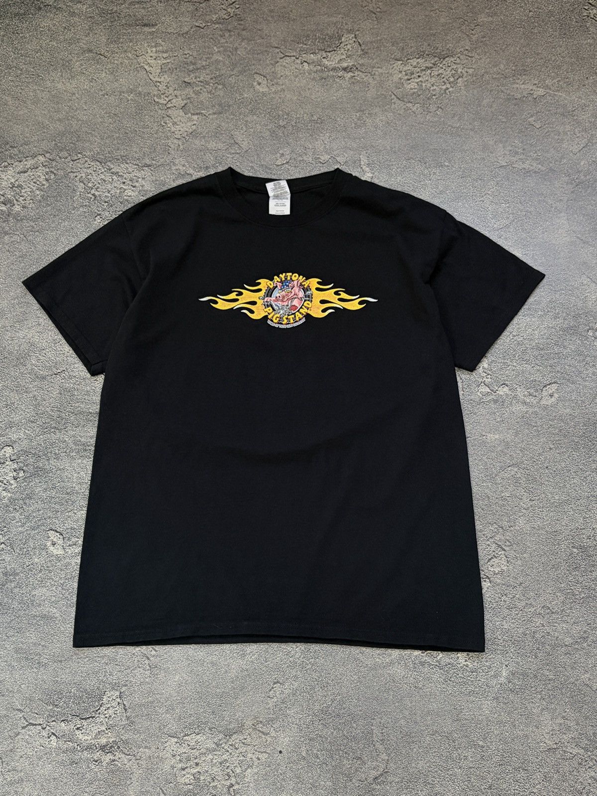 Gildan Vintage Daytona Pig Stand Home of the Pork Chopper Shirt L Size US L / EU 52-54 / 3 - 2 Thumbnail
