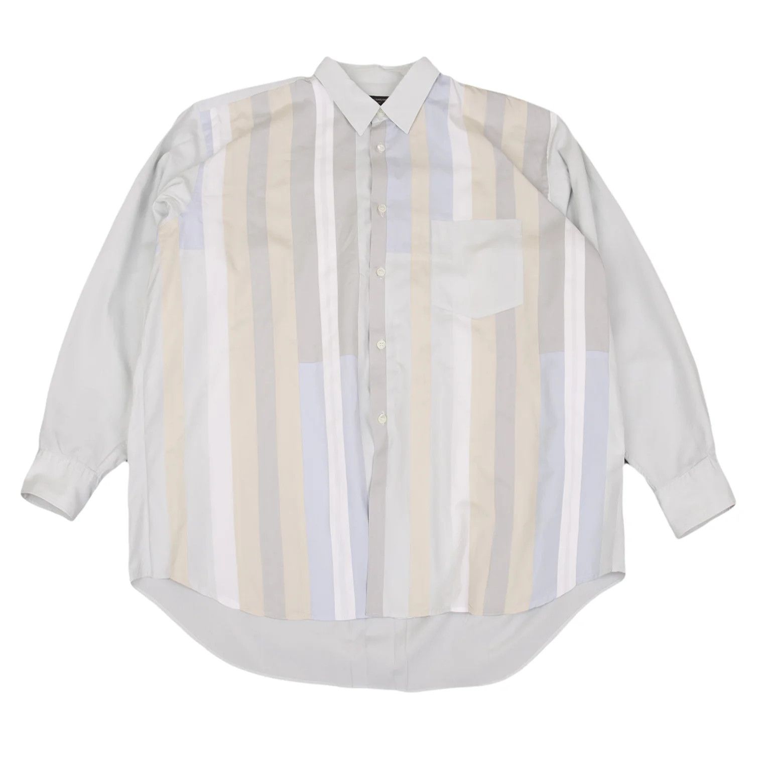 Comme des Garcons Homme Plus Multi-Stripe Long Sleeve Shirt in Light Blue and Others Size US M / EU 48-50 / 2 - 1 Thumbnail