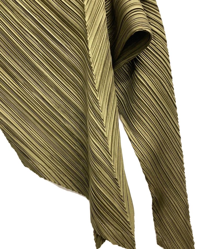 Issey Miyake Issey Miyake Dark green slanted pleated deformed top Size M / US 6-8 / IT 42-44 - 3 Thumbnail