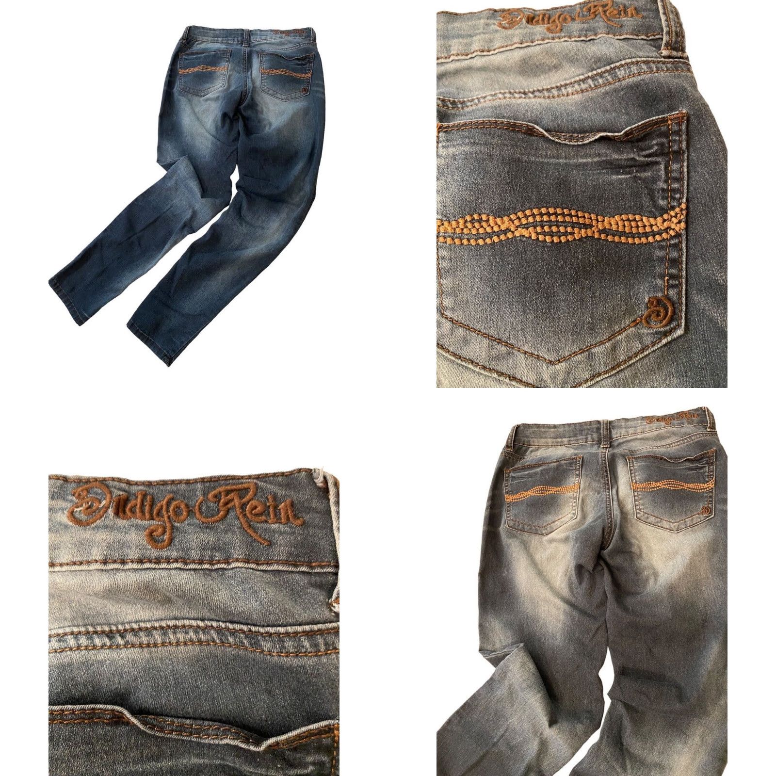 Vintage Indigo Rein Jeans Skinny Lightweight Stretch Junior Women's Size 7 30" Inseam Blue Size 28" / US 6 / IT 42 - 8 Thumbnail
