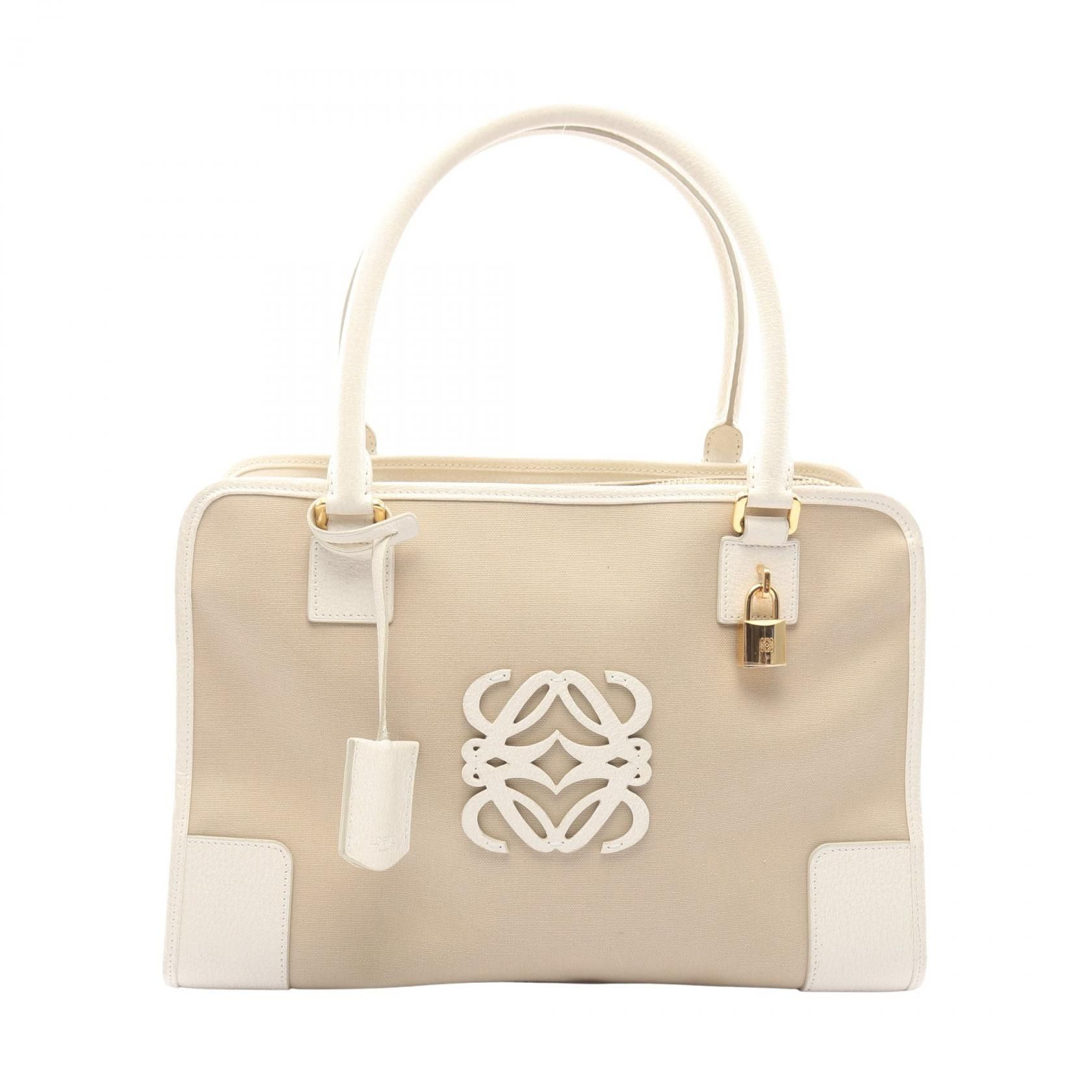 Loewe Loewe Loewe Amazona 36 Canvas Leather Handbag Textile Handbag DUTY FREE for USA Size ONE SIZE - 1 Thumbnail