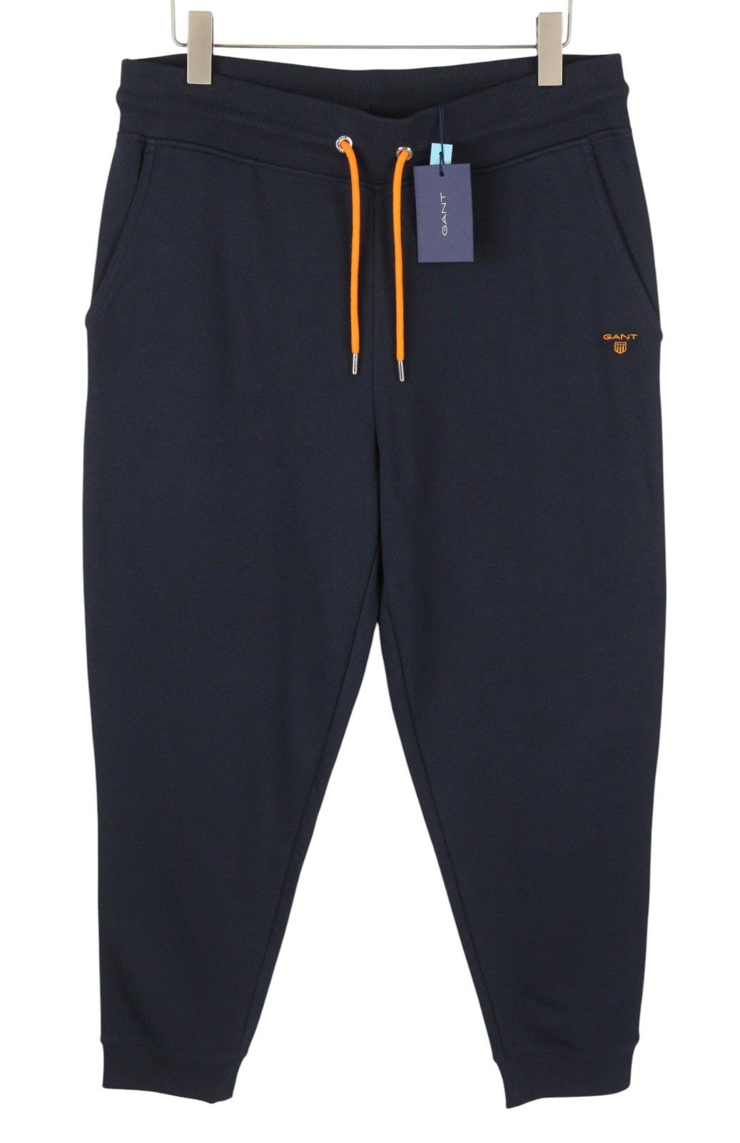Gant XL Dark Navy Drawstring Waist Logo Sweatpants 87478 Size US 35 - 1 Thumbnail