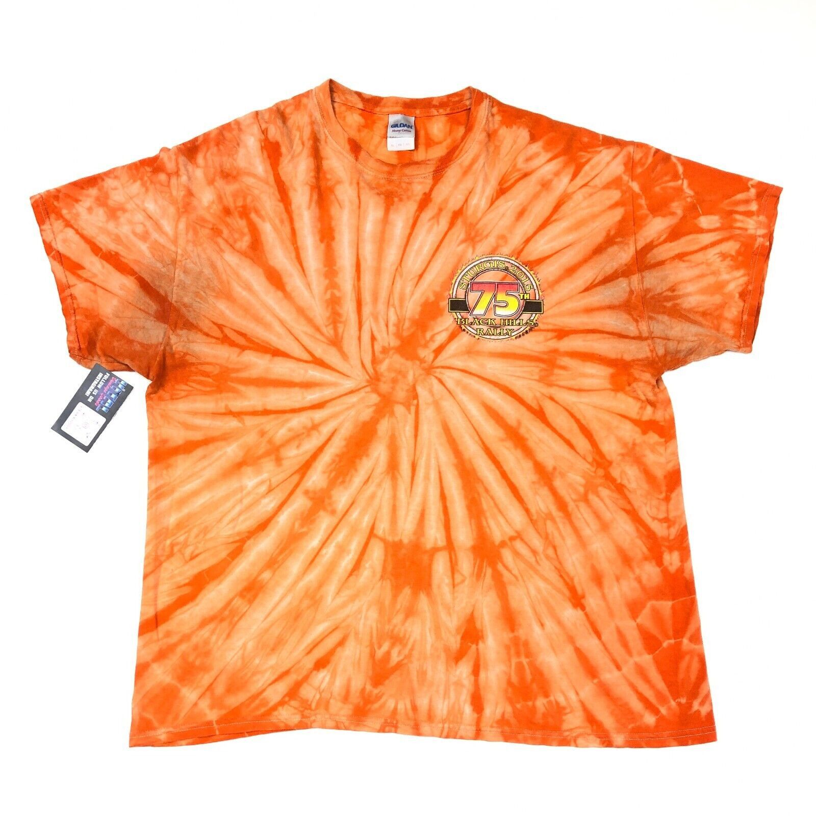 Harley Davidson × Vintage 2015 Sturgis Black Hill Rally Orange Tie Dye T Shirt size XL Size US XL / EU 56 / 4 - 3 Thumbnail
