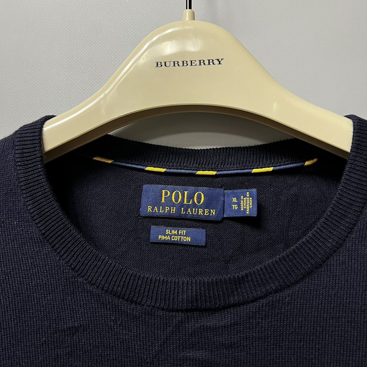 Polo Ralph Lauren Polo Ralph Lauren Sweater Navy Men’s Pima Cotton Size US XL / EU 56 / 4 - 2 Thumbnail
