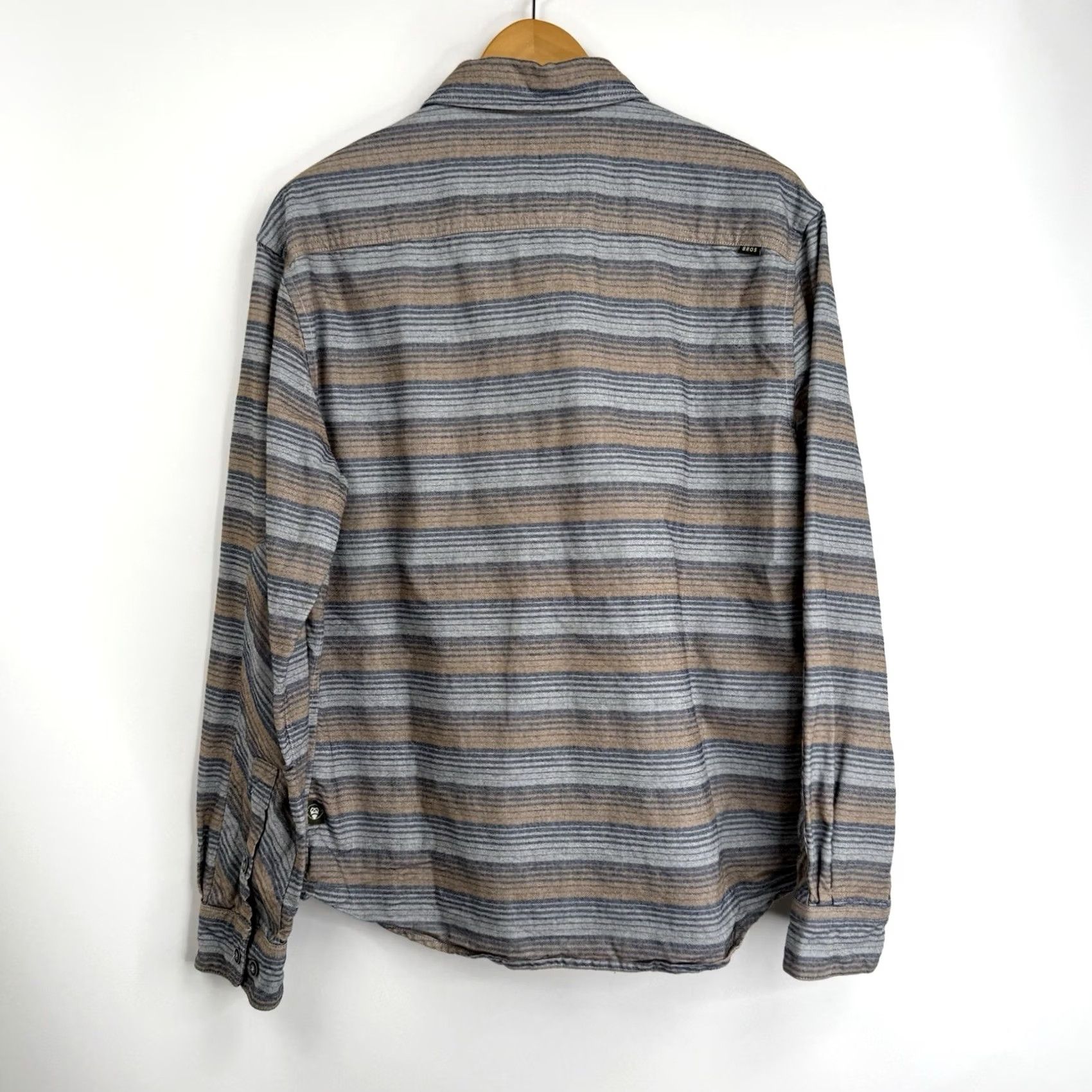 Howler Brothers Howler Brothers Shirt Mens Medium Long Sleeve Striped Woven Cotton Button-Up Collared Logo Multicolor Casual Board Shirt Size US M / EU 48-50 / 2 - 7 Thumbnail
