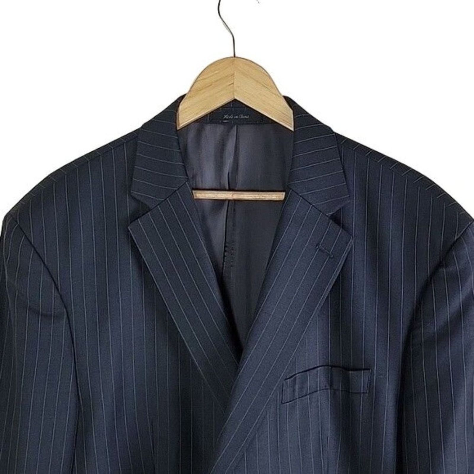 Lauren Ralph Lauren Lauren Ralph Lauren Pinstripe Wool Suit Jacket Blazer 48L Size 48L - 4 Thumbnail