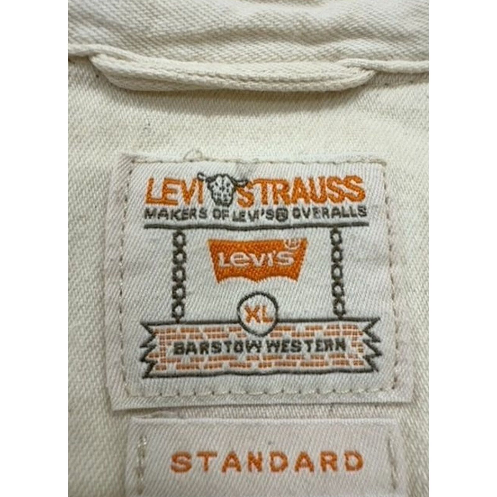 Levi's Levi's Boys Western Natural Denim Shirt XL Snap Button Front Size US XL / EU 56 / 4 - 4 Thumbnail