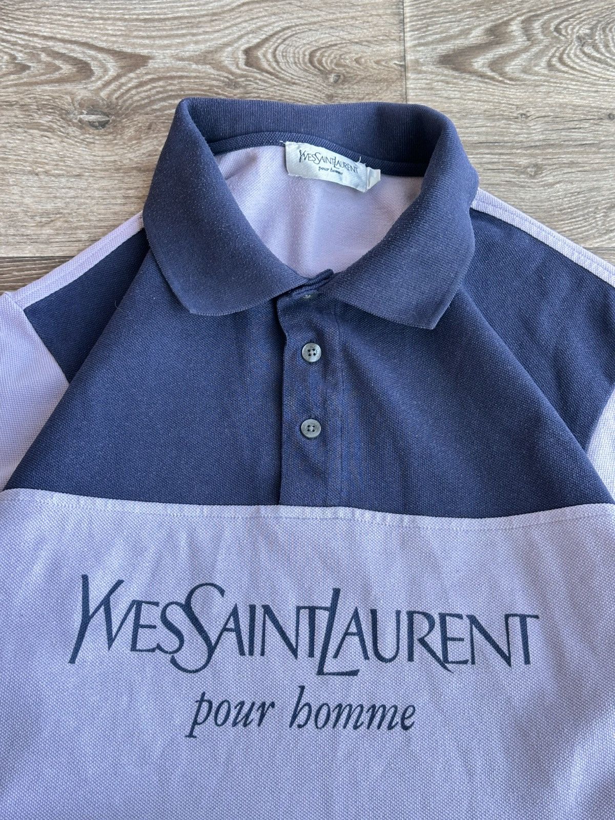 Yves Saint Laurent 🔥 Yves Saint Laurent YSL Big Logo Polo T Shirt Vintage Italy Size US L / EU 52-54 / 3 - 4 Thumbnail