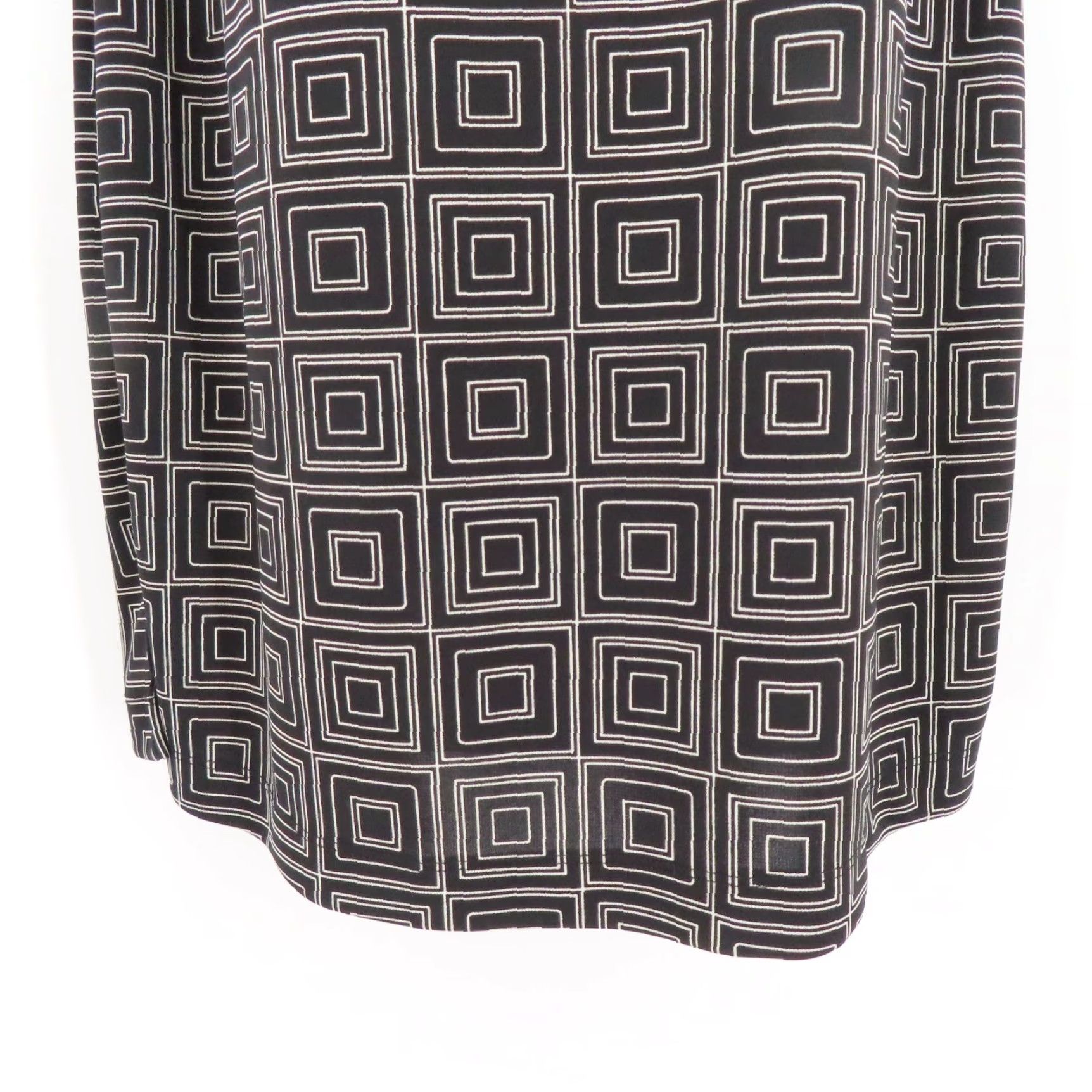 Express VINTAGE Express Dress Women 9/10 Black White Geometric Geo Square Sleeveless Collared Size L / US 10 / IT 46 - 4 Thumbnail