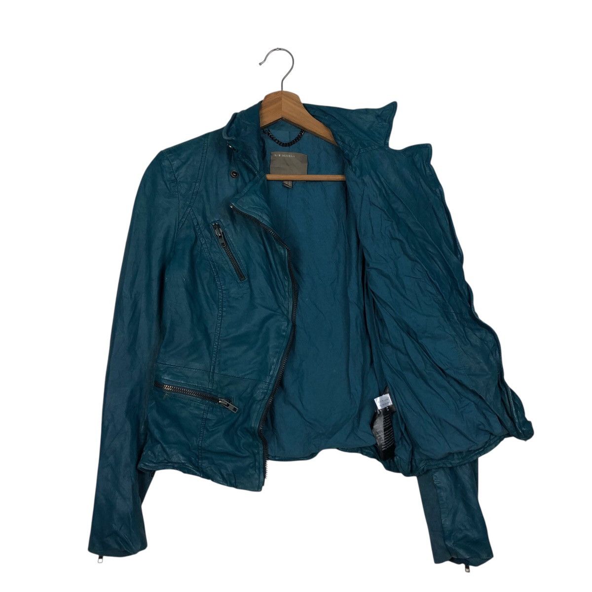 Japanese Brand 📌Vintage Cropped Biker Leather Jacket Muuba Issey Miyake Size M / US 6-8 / IT 42-44 - 12 Thumbnail