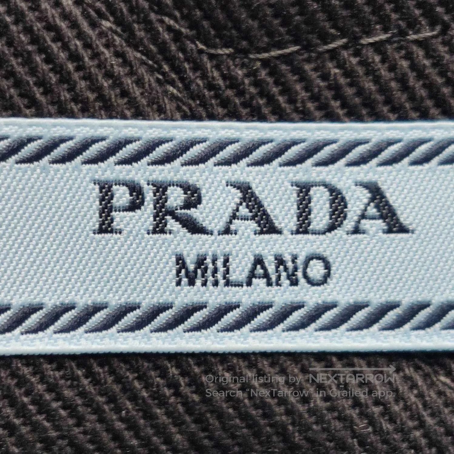 Prada Prada Black Cotton Triangle Logo Trousers . Size 35" - 5 Thumbnail