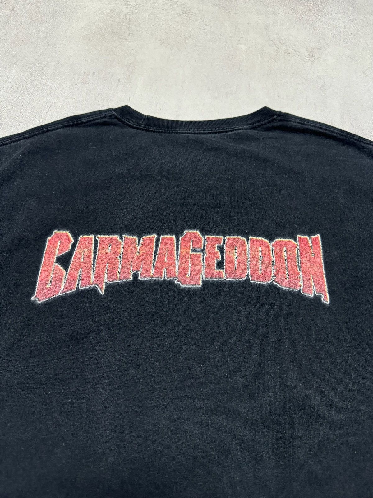 Japanese Brand × Vintage Vintage Carmageddon T Shirt Tee Splatter Bonus Rare Y2K 90s Size US XL / EU 56 / 4 - 4 Thumbnail