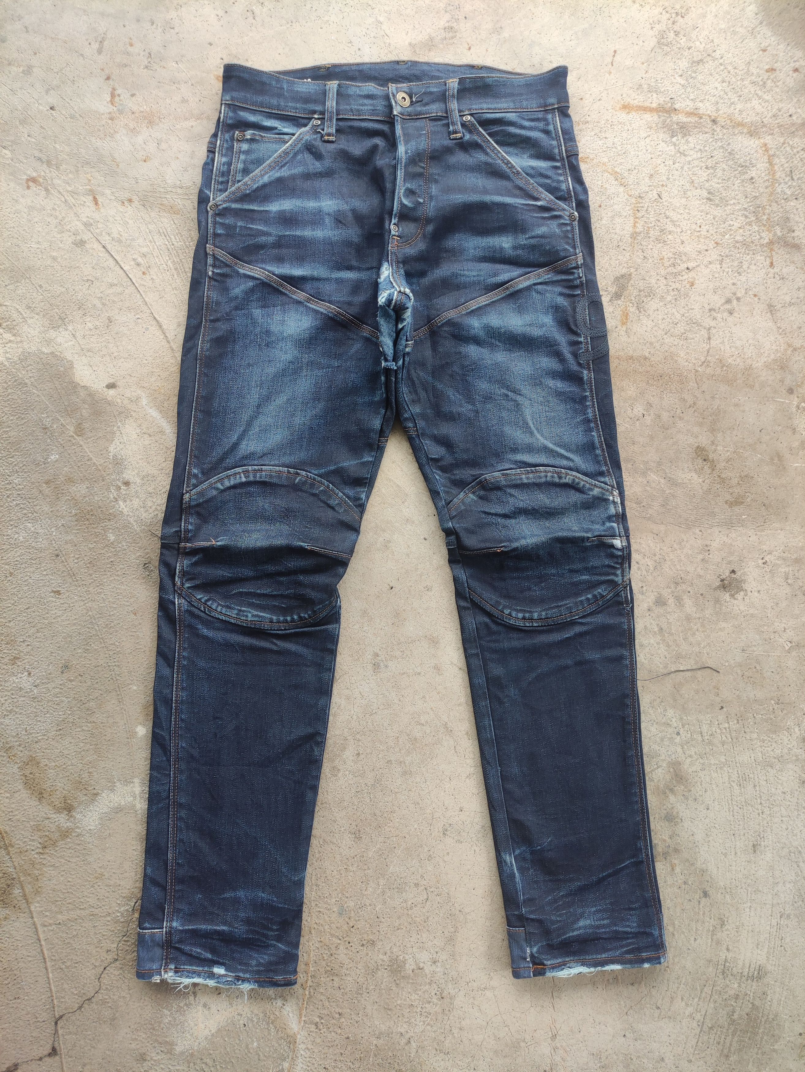 Vintage G-Star Button Denim Distressed Faded Jean W31
