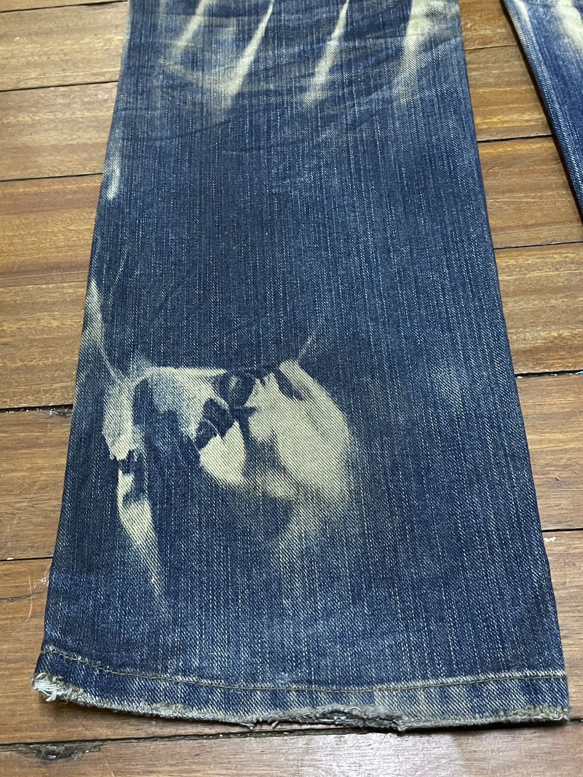 14th Addiction × Le Grande Bleu (L.G.B.) Rare Design Vintage Brand Korea Blue Jeans 2000s Size US 31 - 7 Thumbnail