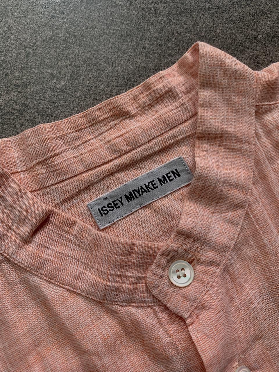Issey Miyake FREE TAX! Linen Blend Shanghai Collared Shirt Size US M / EU 48-50 / 2 - 6 Thumbnail