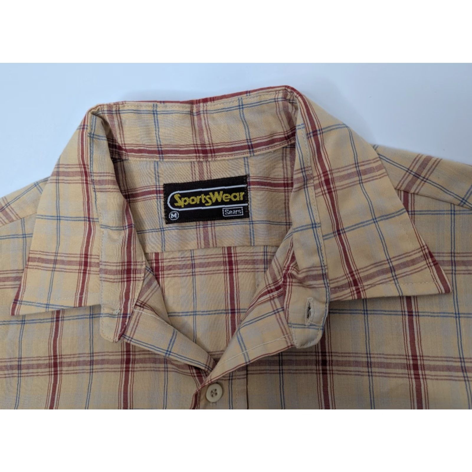 Sears VINTAGE Sears Sportswear Beige Plaid Button Shirt Long Sleeve Men’s Medium Size US M / EU 48-50 / 2 - 7 Thumbnail