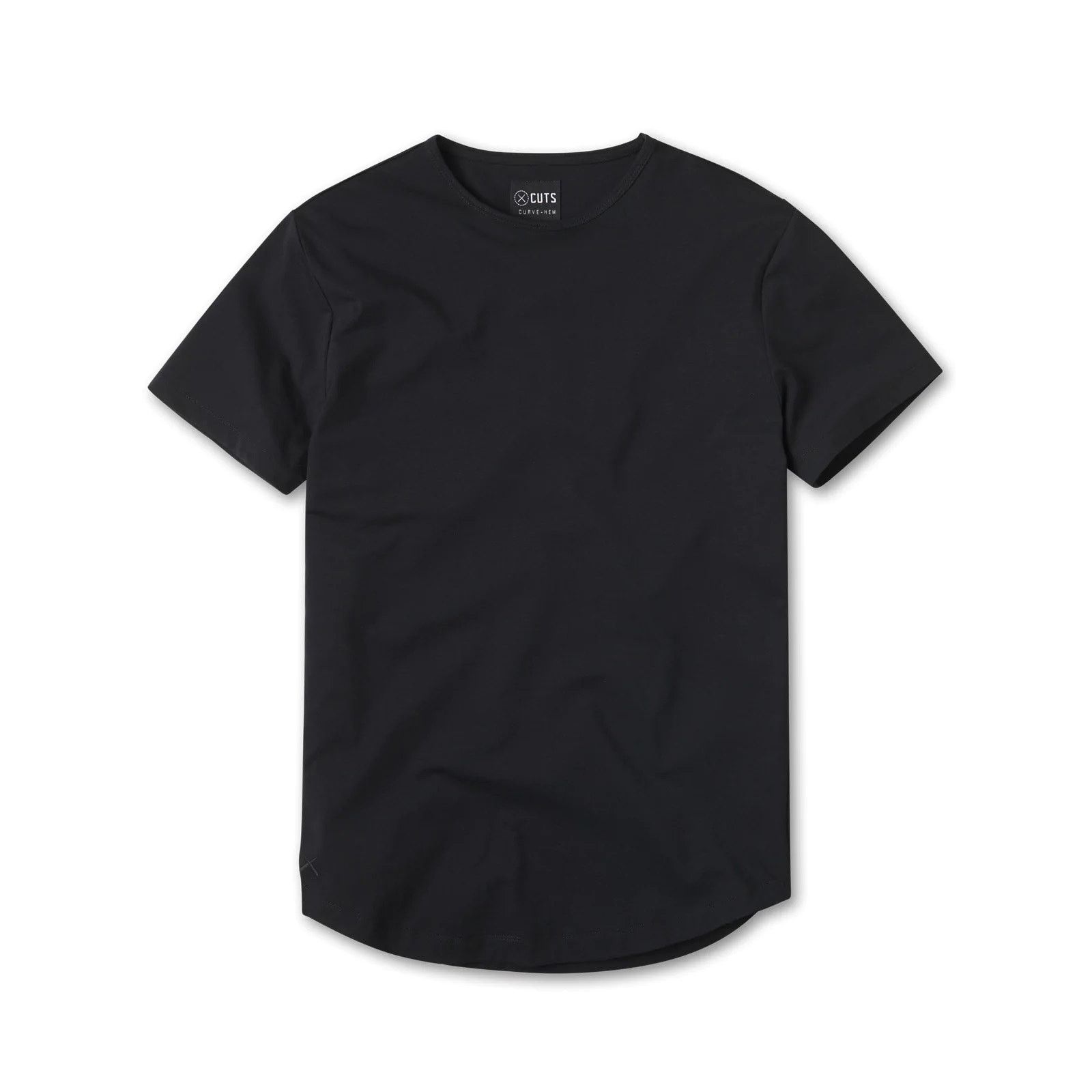 Other Cuts Clothing Men's Curve Hem Crew Neck Tee T-Shirt - Black Size US XL / EU 56 / 4 - 8 Thumbnail
