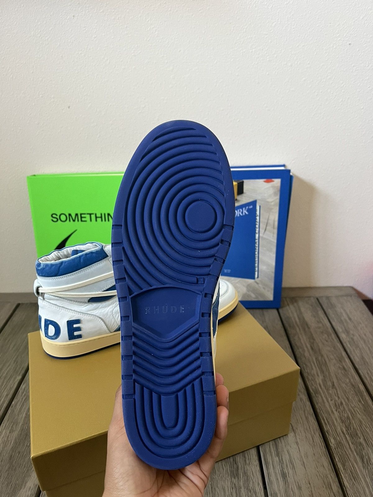 Rhude Rhude Rhecess Hi Sneakers Size US 12 / EU 45 - 10 Thumbnail