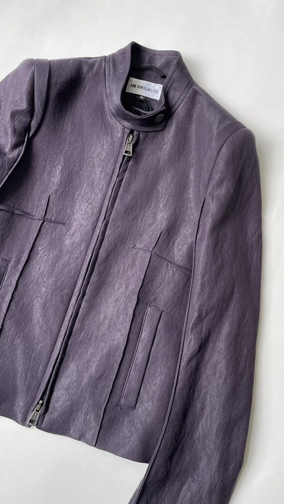 Ann Demeulemeester Purple Moto Racing Jacket Size S / US 4 / IT 40 - 6 Thumbnail