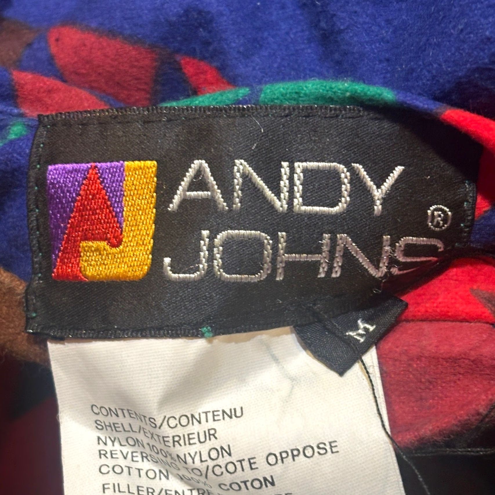 Vintage VINTAGE Andy Johns Jacket Mens M Blue Green Reversible Southwestern Puffer Jacket Size US M / EU 48-50 / 2 - 7 Thumbnail