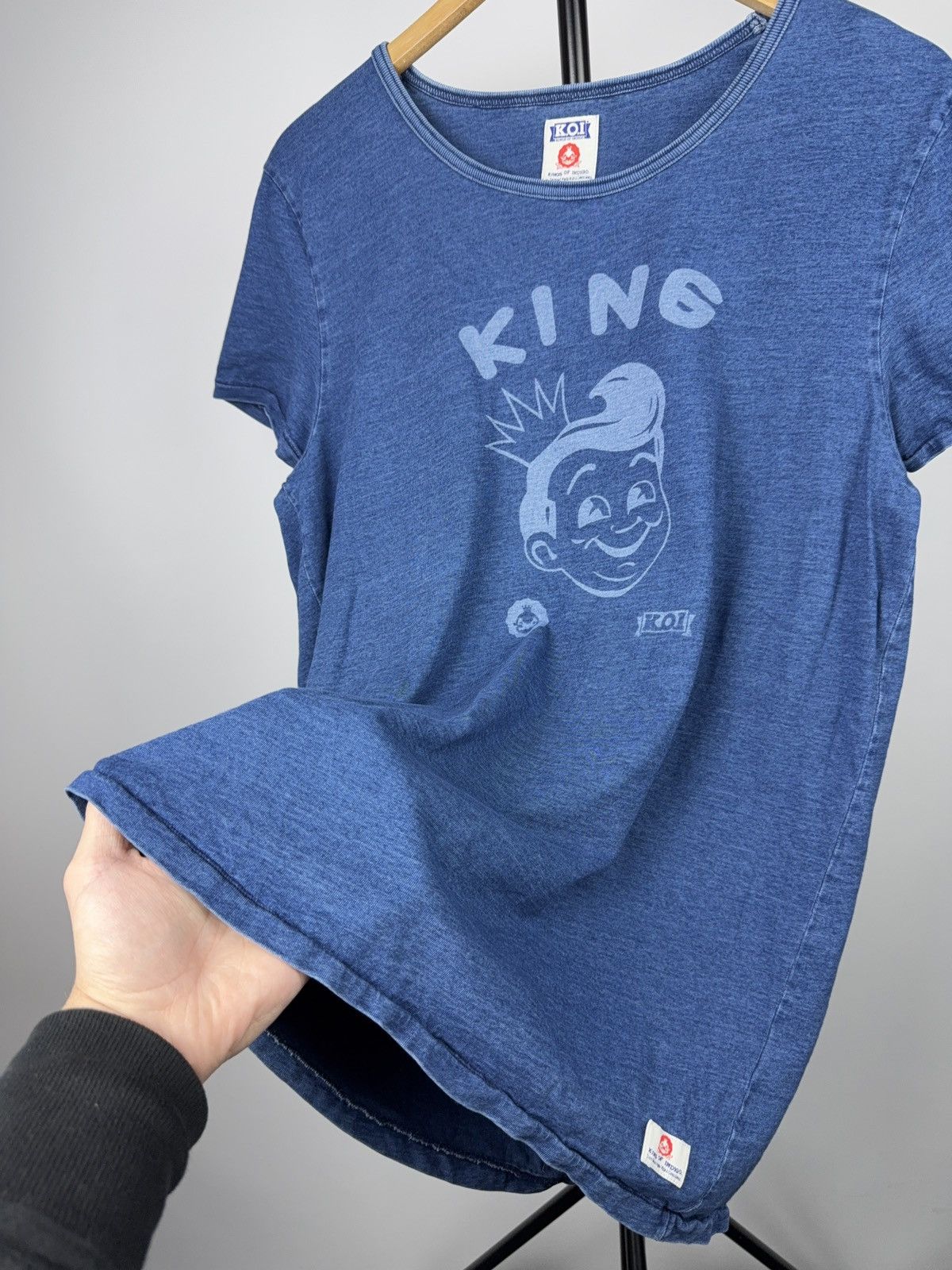 Kings Of Indigo 00s Japanese KOI Kings of Indigo Graphic Indigo Dyed T-Shirt Size US M / EU 48-50 / 2 - 2 Thumbnail