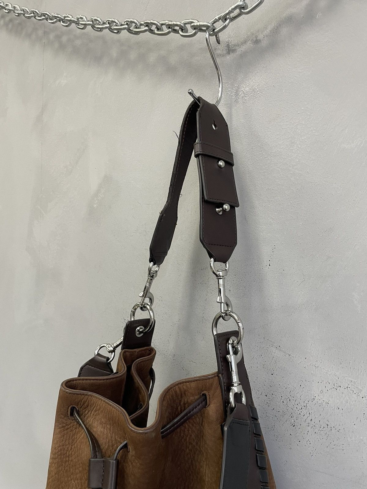 Allsaints Allsaints brown leather bucket bag vintage kmrii style Size ONE SIZE - 6 Thumbnail