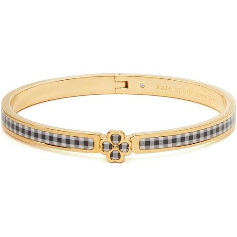Kate Spade Kate Spade Thin Hinged Bangle Bracelet Black Plaid New Size ONE SIZE - 5 Thumbnail