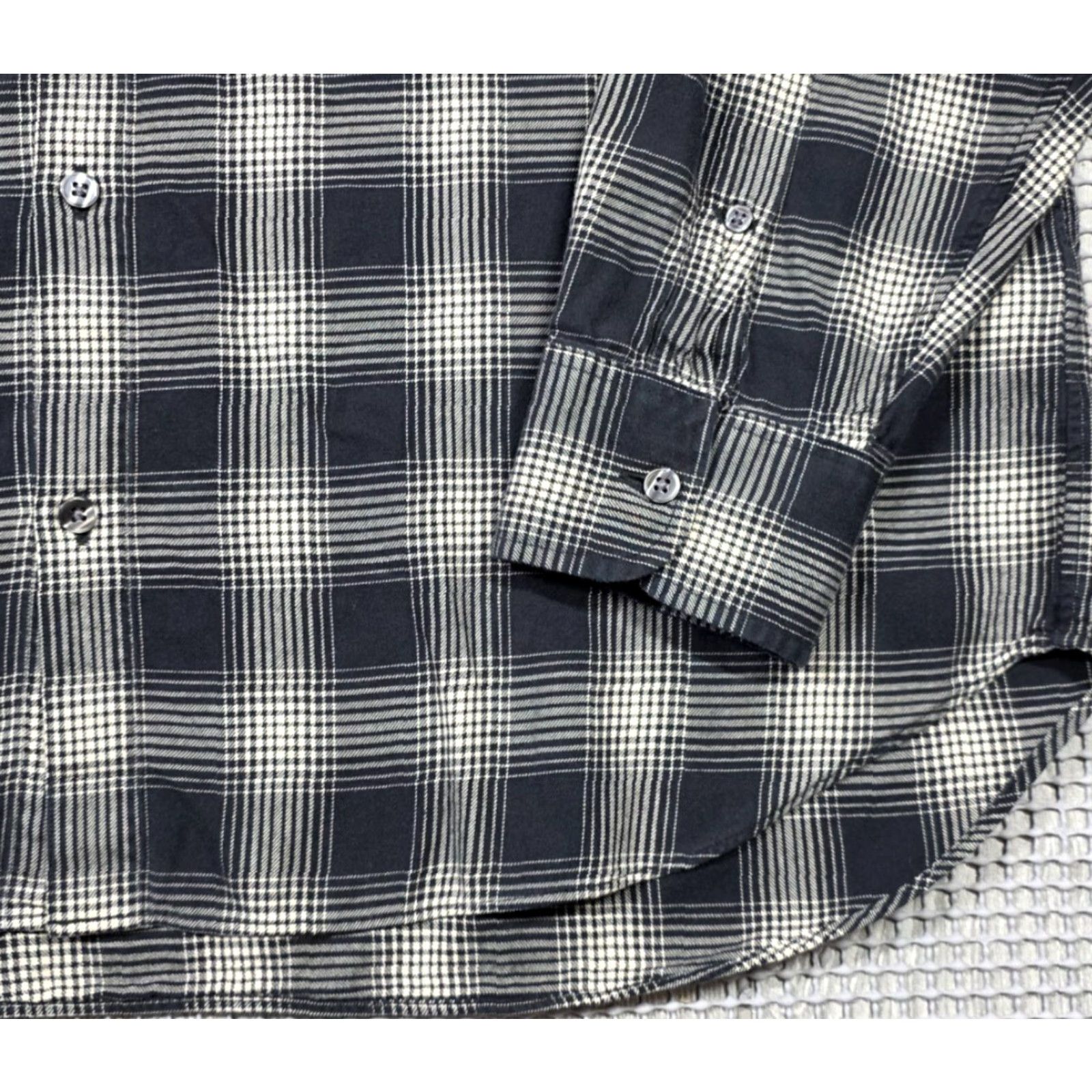 Bonobos Bonobos Shirt Button-Up Long Sleeve Plaid Men’s XL Black Gray Size US XL / EU 56 / 4 - 3 Thumbnail