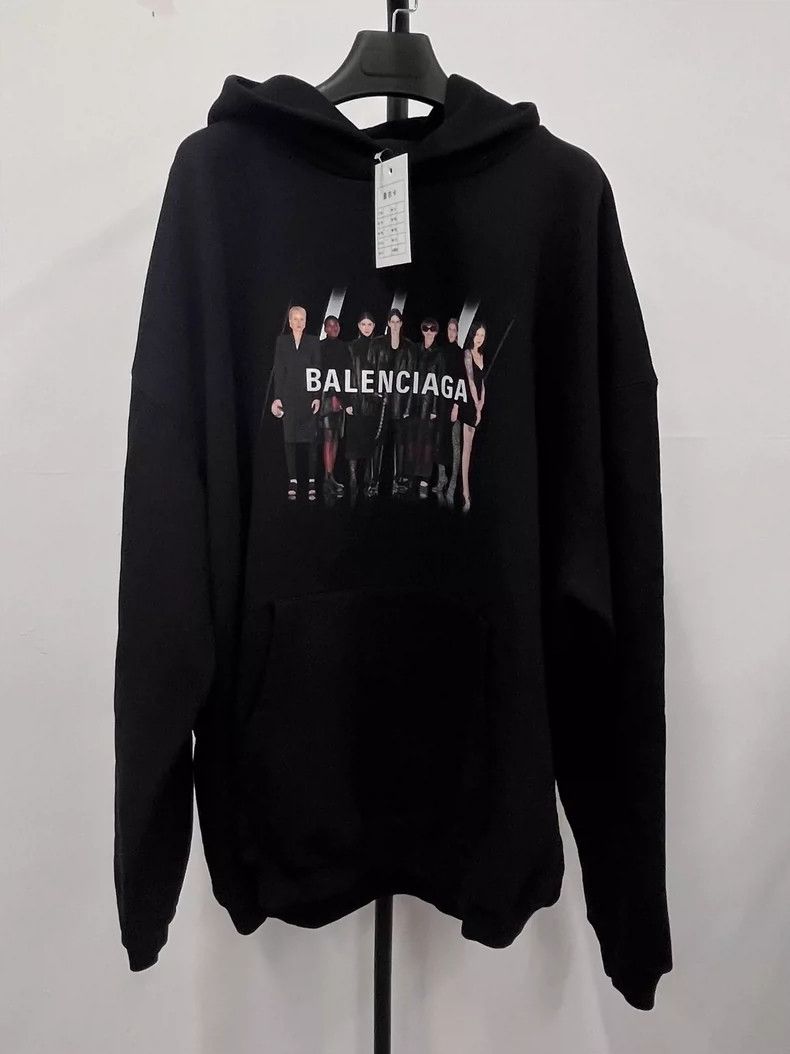 Balenciaga Balenciaga Portrait Logo print casual hooded sweatshirt Size US S / EU 44-46 / 1 - 1 Thumbnail