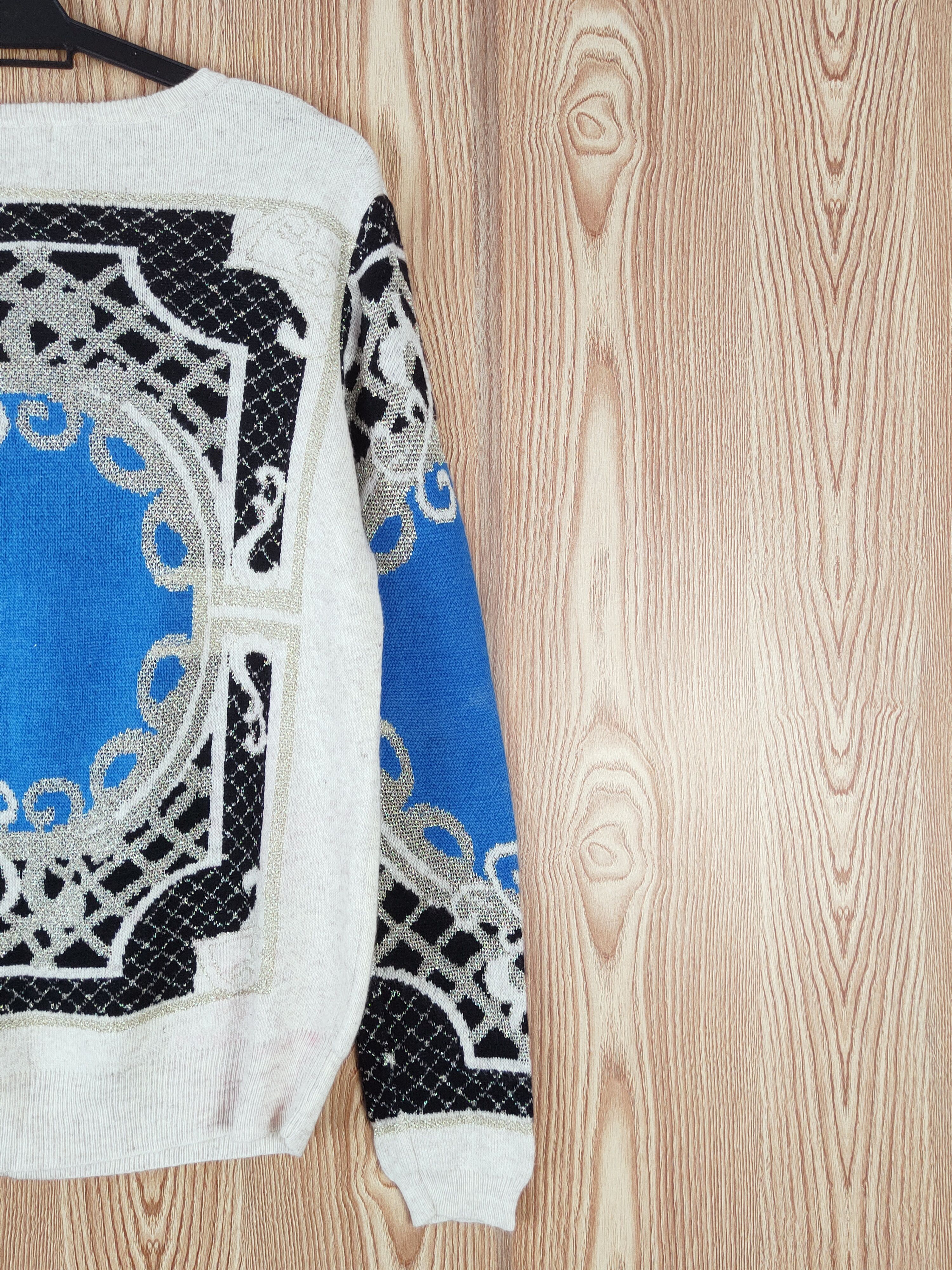 Vintage Peace Dove Blue Cream Knitwear Sweatshirts #W680 Size M / US 6-8 / IT 42-44 - 9 Thumbnail