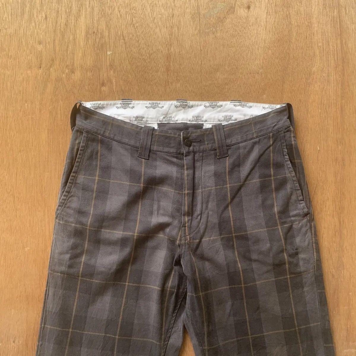 Buckle Black × Japanese Brand × Seditionaries VINTAGE LEE 32x32 TROUSERS CHECK PLAID CINCH BACK PANTS Size US 32 / EU 48 - 2 Thumbnail
