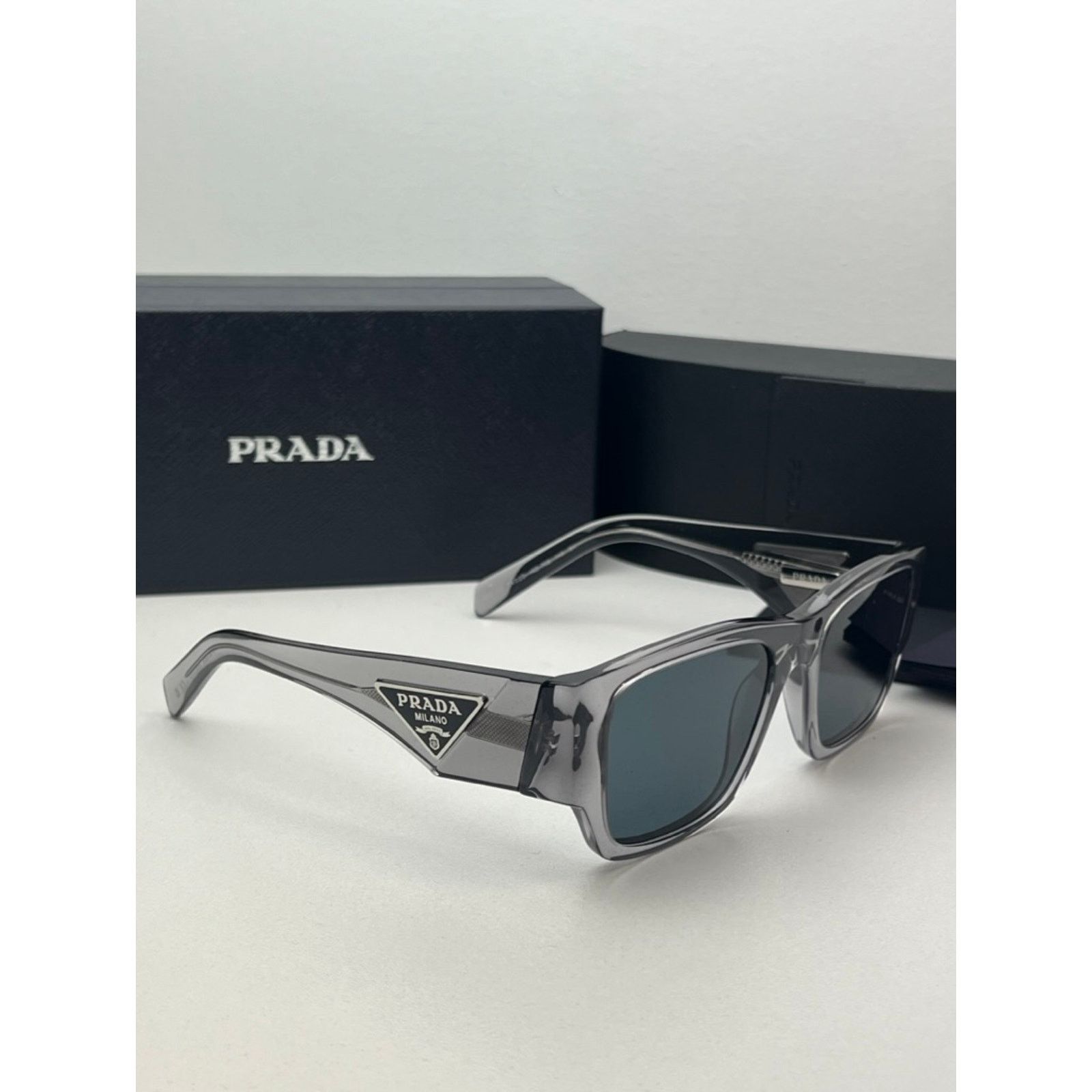 Prada NEW Prada PR10ZS Asphalt Grey Sunglasses Unisex $563 Size ONE SIZE - 3 Thumbnail