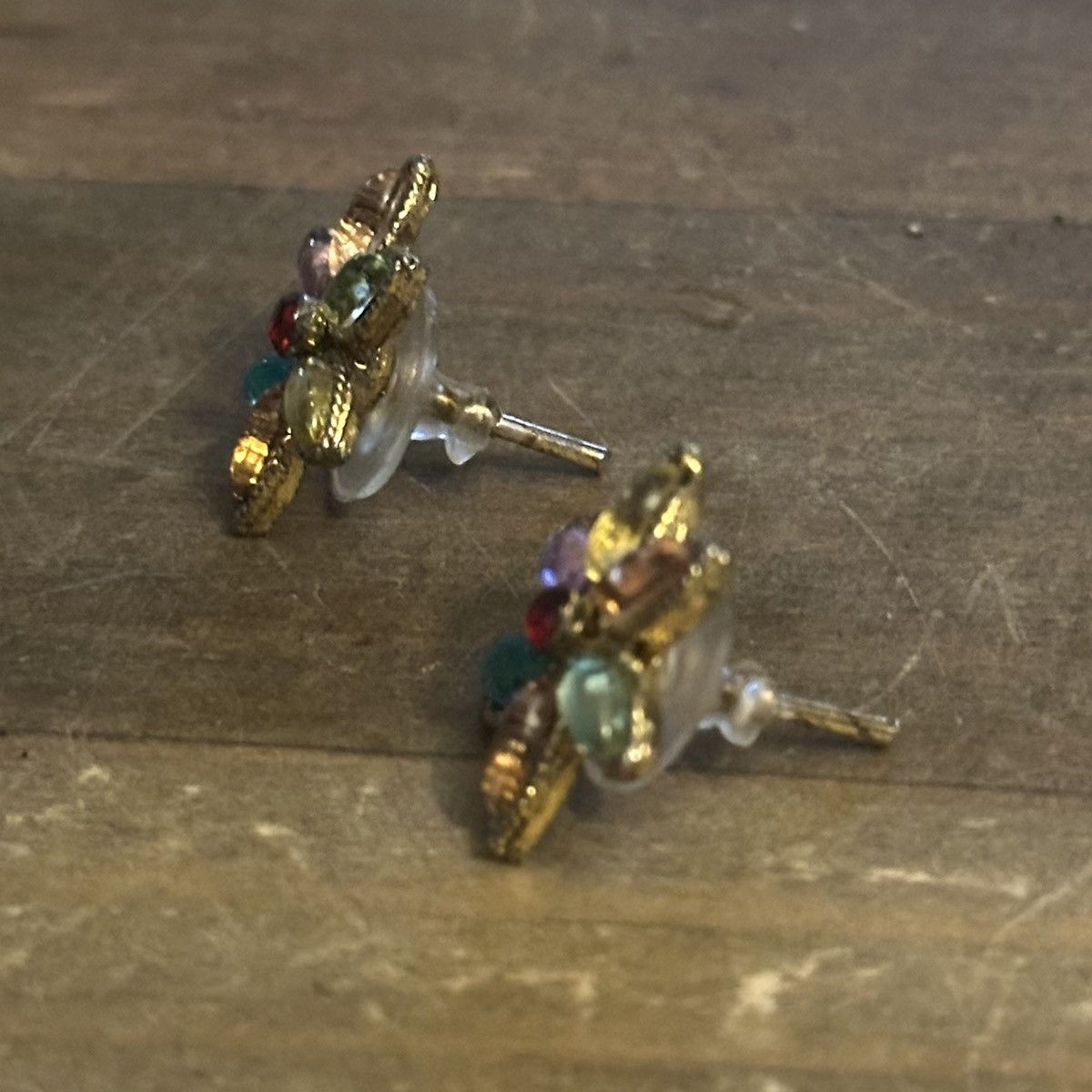 Other Multicolor gemstone flower earrings Size ONE SIZE - 3 Thumbnail
