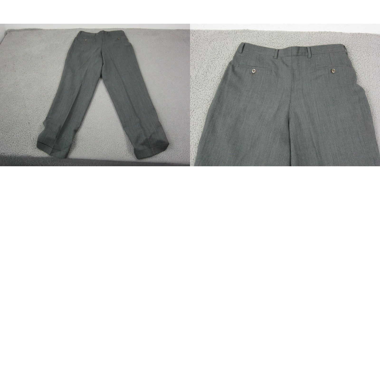 Vintage VINTAGE Pietro Chiara Nobile Pants Mens 36 x 30 Gray Wool Zip Dress Pants 100% Wool Houndstooth Mens Size US 36 / EU 52 - 10 Thumbnail