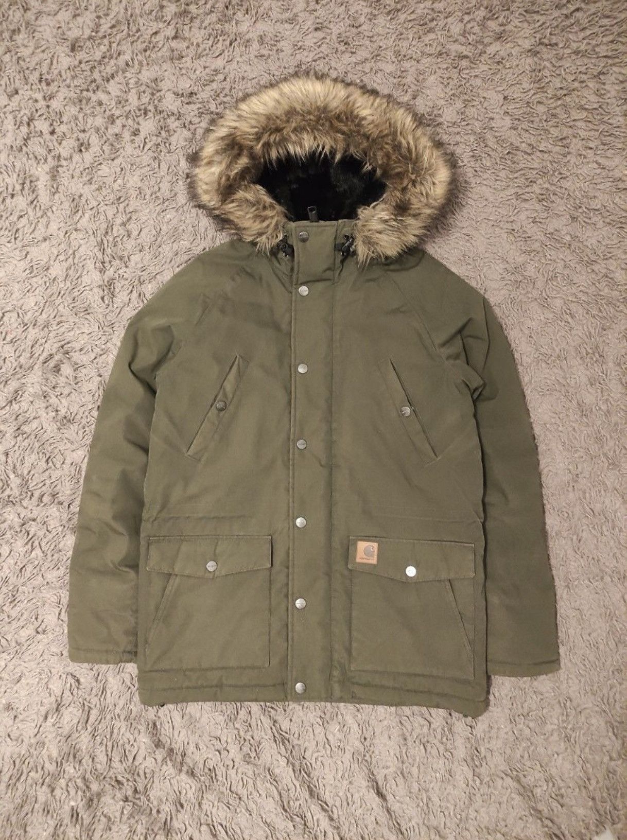 image of Parka Carhartt Vintage in Navy, Men's (Size Medium)