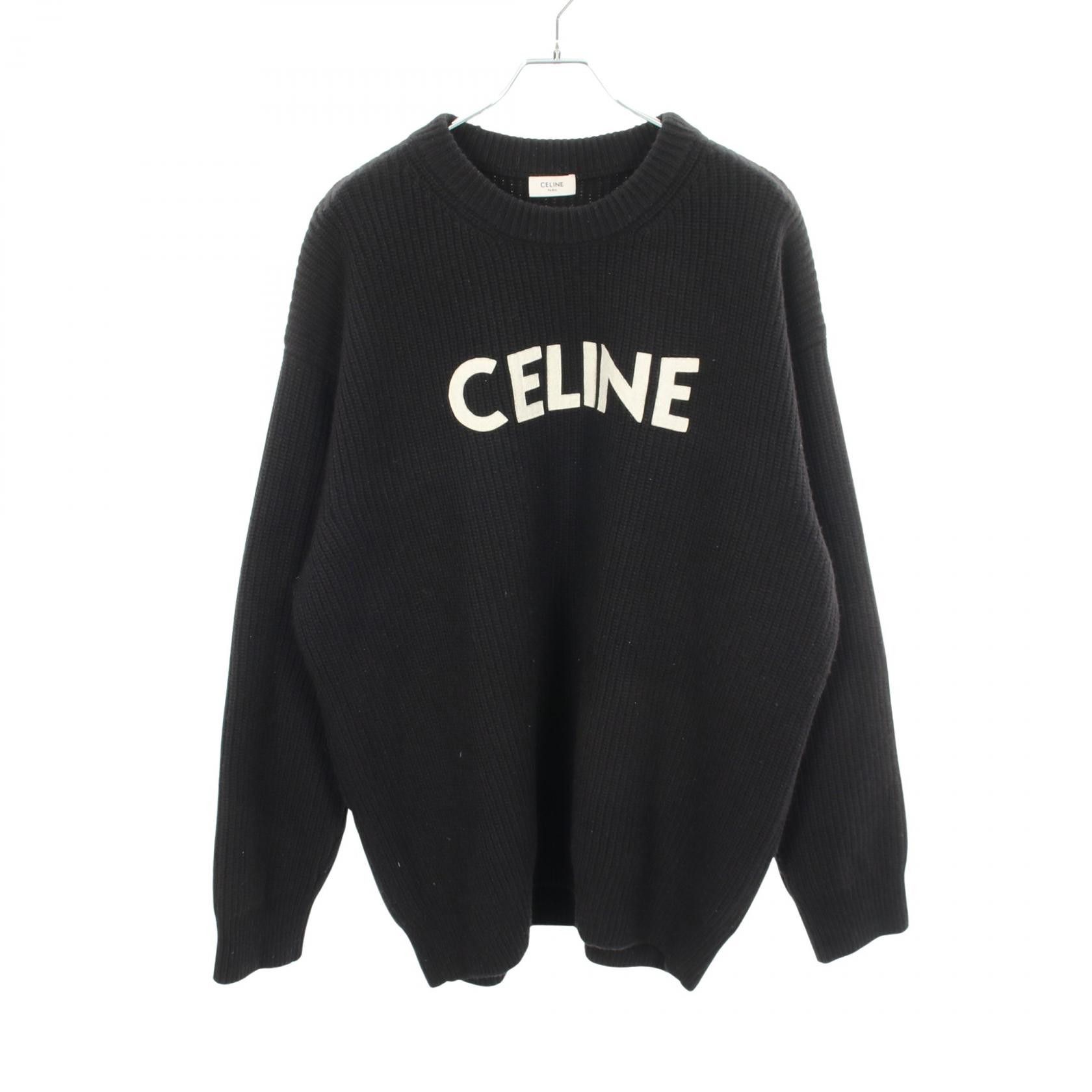 Celine Celine Celine Logo Oversize Wool Knit Top Textile Tops 2A19R423P DUTY FREE for USA Size ONE SIZE - 1 Thumbnail