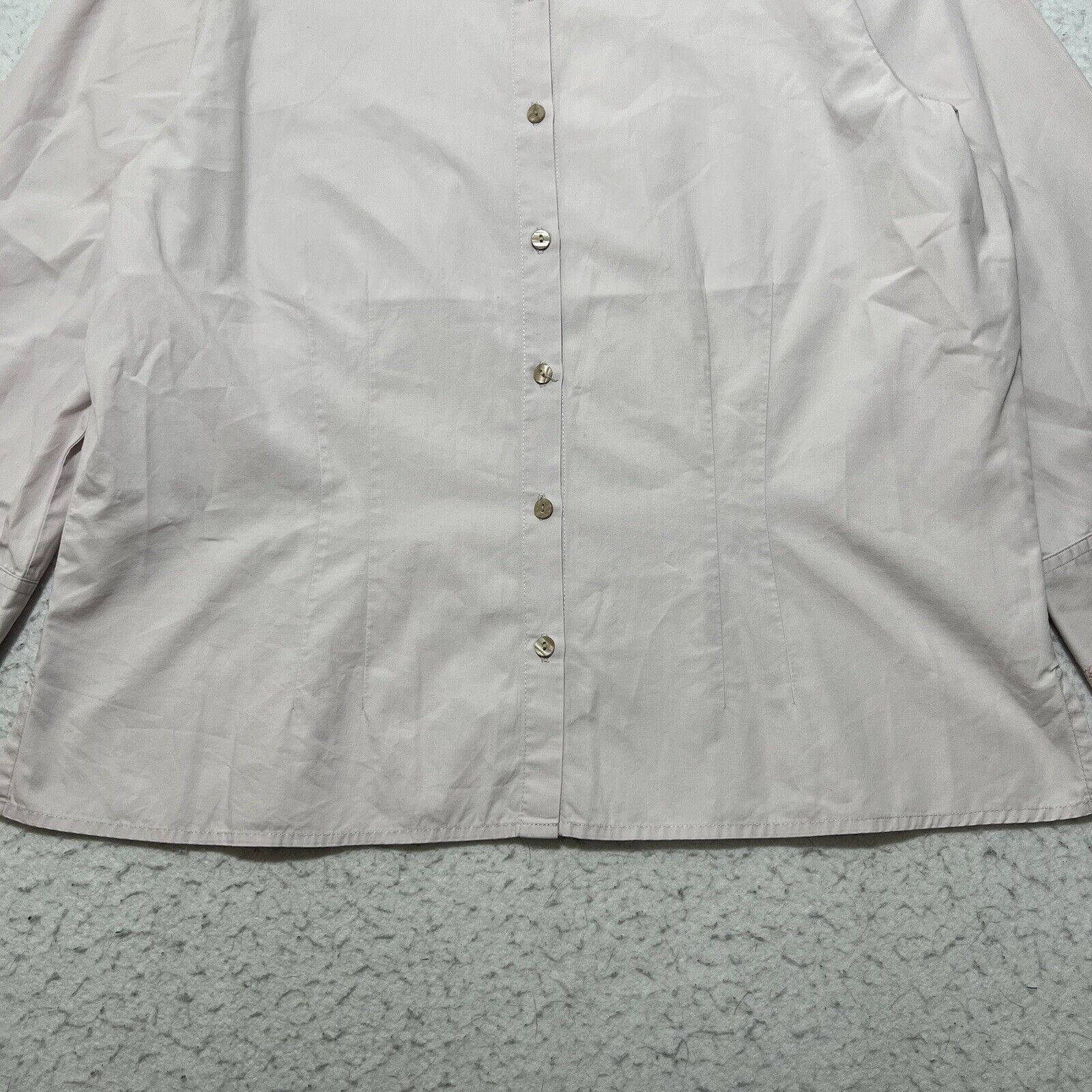 Other J. Jill Medium Button Down Collared Shirt Floral Embroidery Size M / US 6-8 / IT 42-44 - 6 Thumbnail