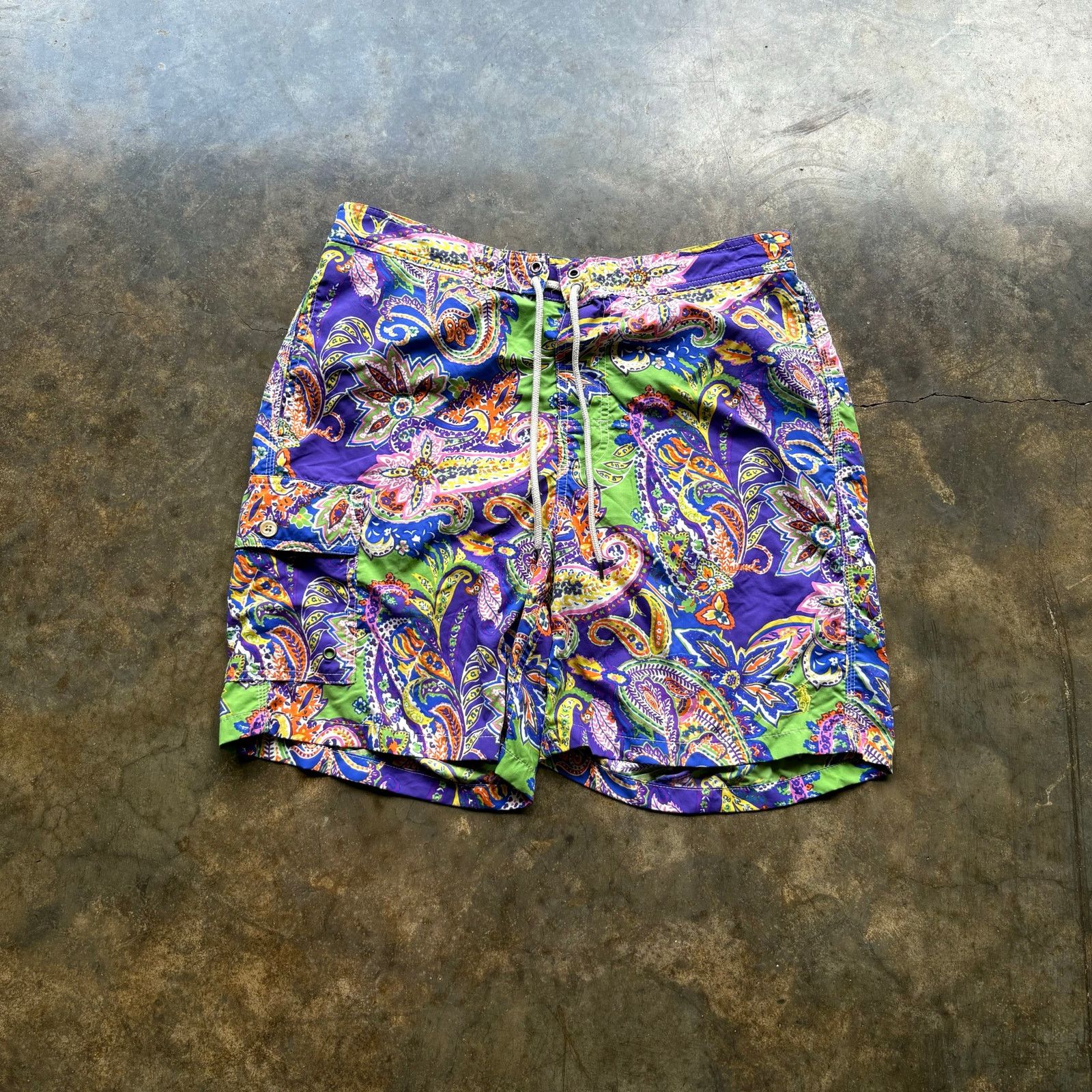 Polo Ralph Lauren Cool Vintage Floral Polo Ralph Lauren Swim Trunks Size US 34 / EU 50 - 1 Thumbnail